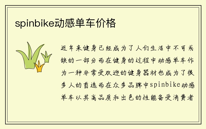 spinbike动感单车价格