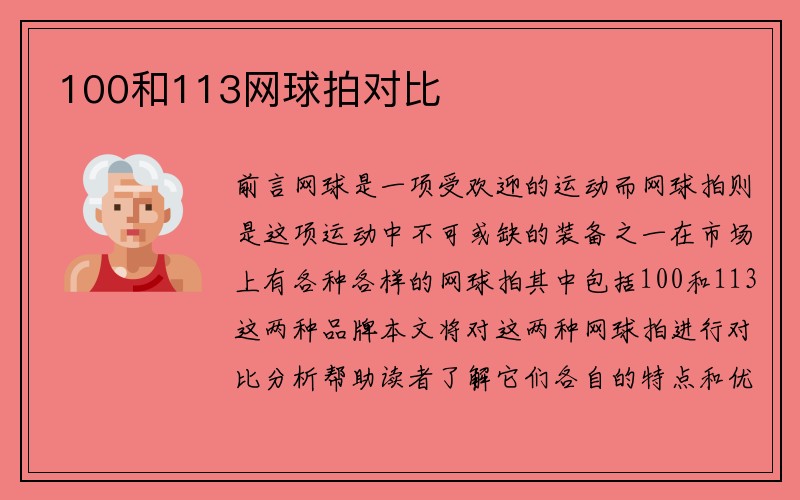 100和113网球拍对比