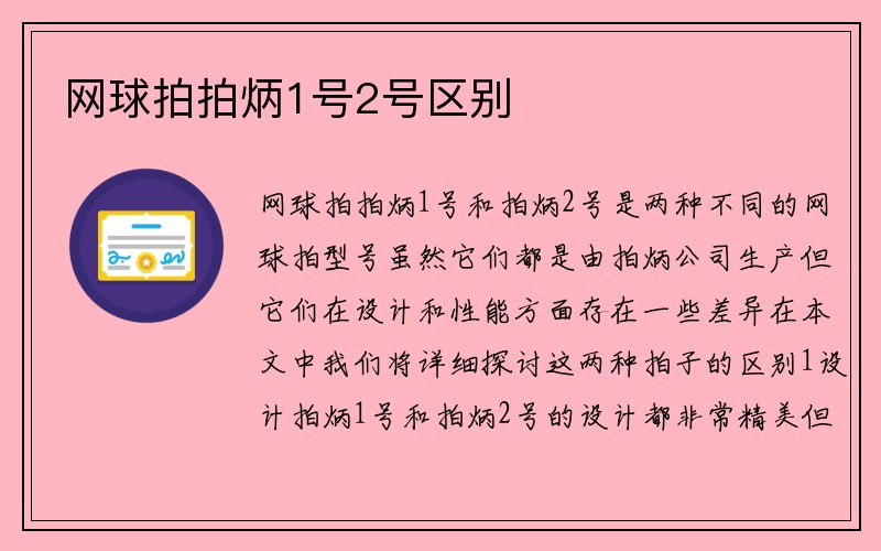 网球拍拍炳1号2号区别