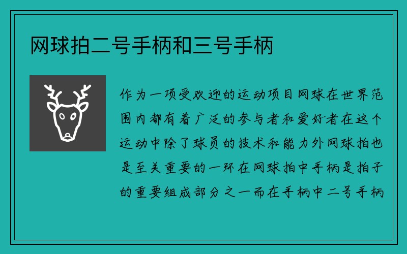 网球拍二号手柄和三号手柄