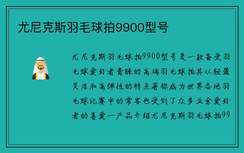 尤尼克斯羽毛球拍9900型号